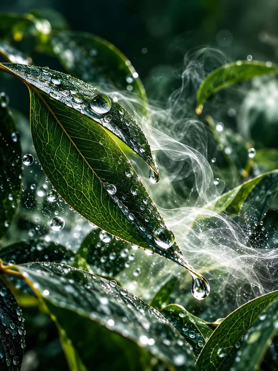 Eucalyptus leaf, macro